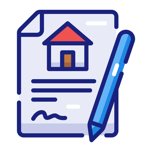Pen with paper icon