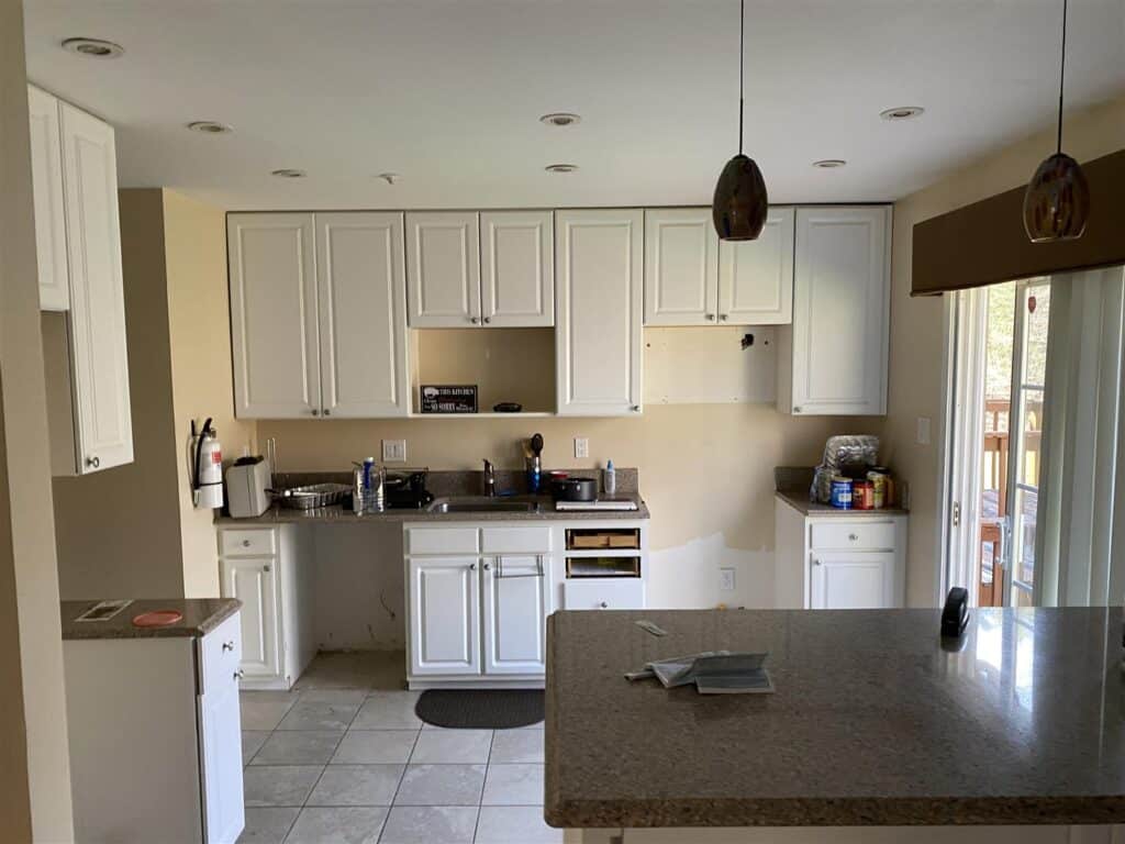 A messy kitchen in a New Jersey house